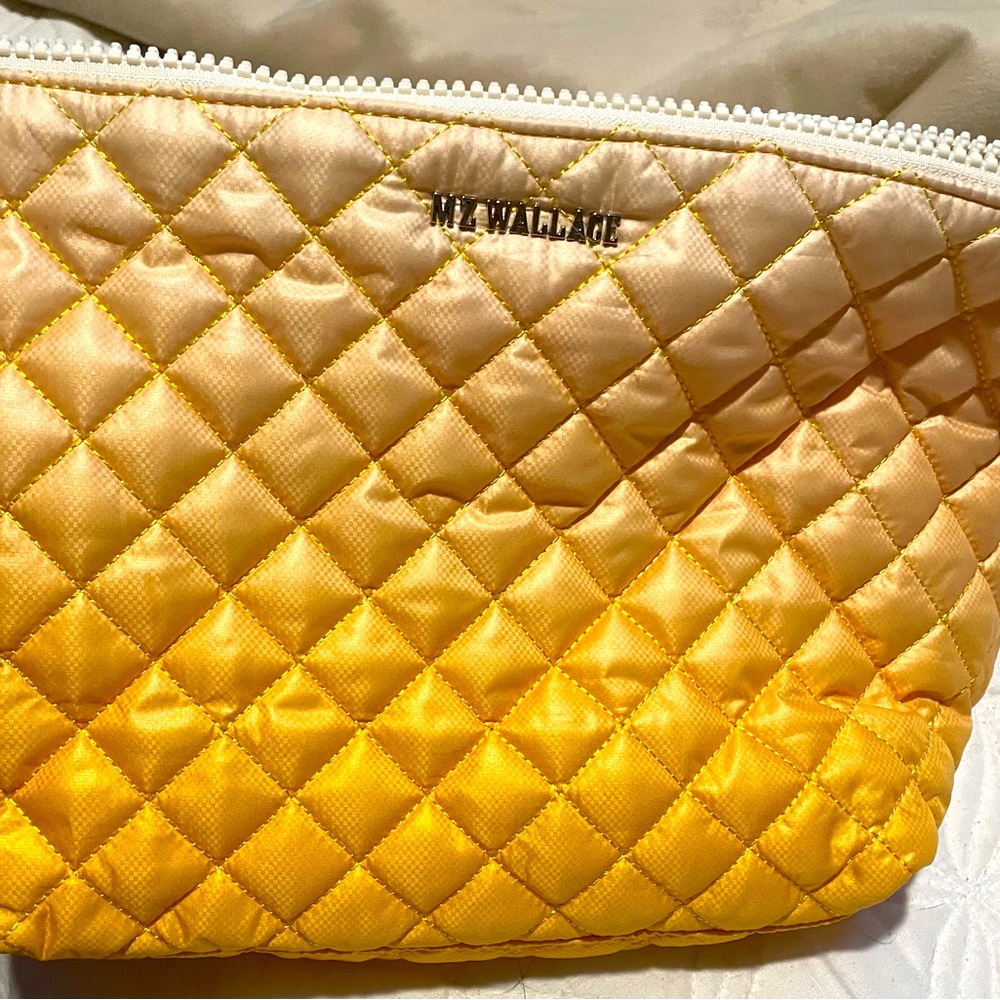 MZ Wallace ombre yellow large Zoey cosmetic bag